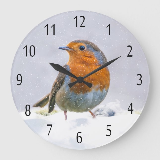 Robin Round (Large) Wall Clock (Front)