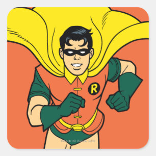 Robin Running Square Sticker