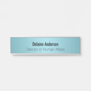 Robin Shell Blue Metallic Personalized Name Plate