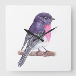 Robin Square Wall Clock