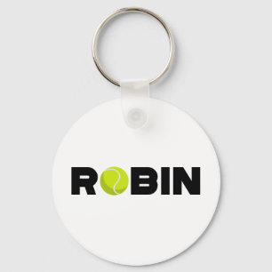 Robin Tennis Keychain
