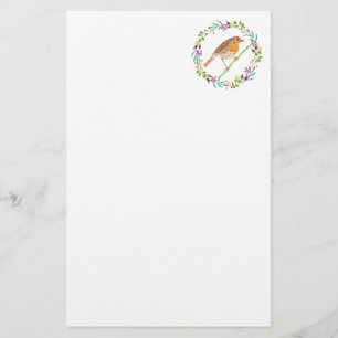 Robin the bird of Christmas Stationery