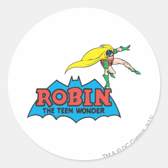 Robin The Teen Wonder Classic Round Sticker (Front)