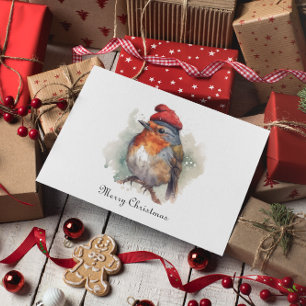 Robin Winter Delight, custom Holiday Postcard