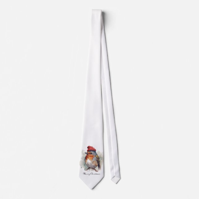 Robin Winter Delight, custom Tie (Front)