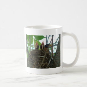 Robin With Babies Coffee Mug