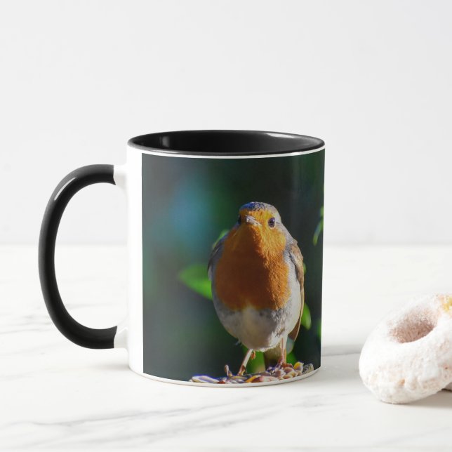 Robin With It's Seed Mug (With Donut)