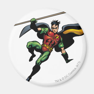 Robin with Staff Magnet