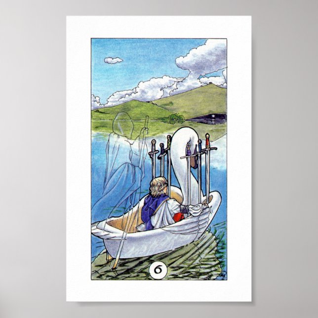 Robin Wood Tarot - Six of Swords Poster (Front)