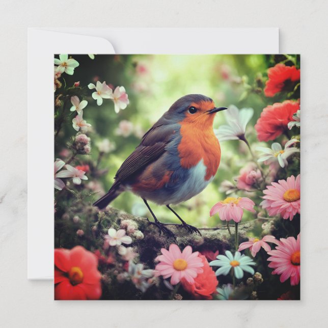 Robins Appear When Loved Ones Are Near | In Memory Holiday Card (Front)
