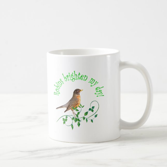 Robins Brighten My Day Coffee Mug (Right)