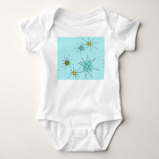Robin's Egg Blue Atomic Starbursts Baby Bodysuit
