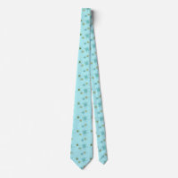 Robin's Egg Blue Atomic Starbursts Necktie