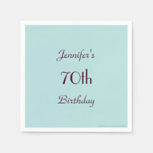 Robins Egg Blue Birthday Party Minimalist Paper Napkin