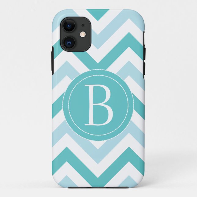 Robin's Egg Blue Chevron Phone Case (Back)