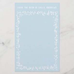 Robin's Egg Blue Desk of Stationary Stationery