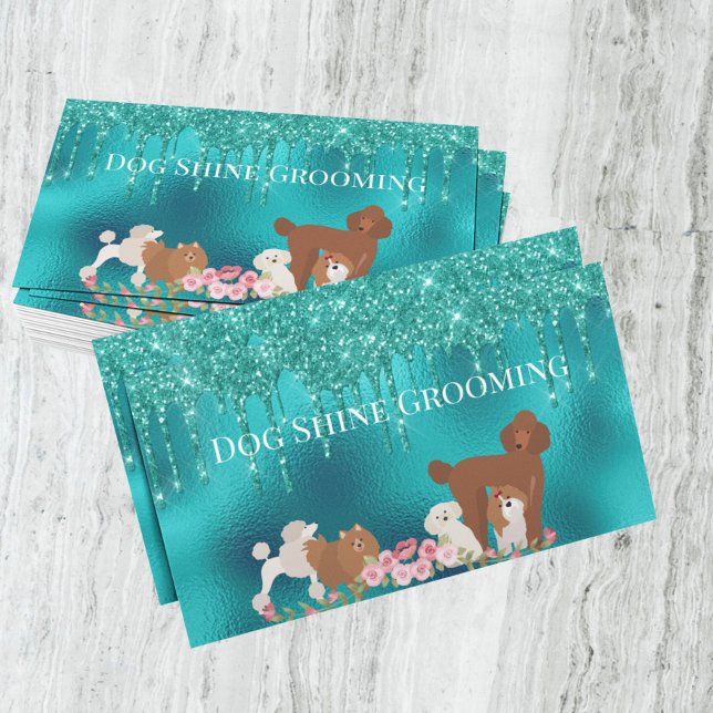 Robin's Egg Blue Dog Grooming Appointment Card (Creator Uploaded)