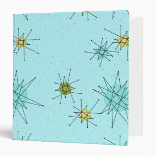 Robin's Egg Blue Iconic Atomic Starbursts Binder