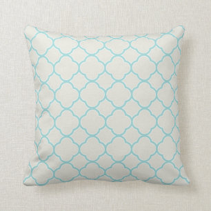 Robin's Egg Blue Ironstone White Throw Pillow