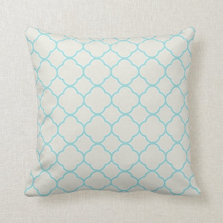 Robin's Egg Blue Ironstone White Throw Pillow
