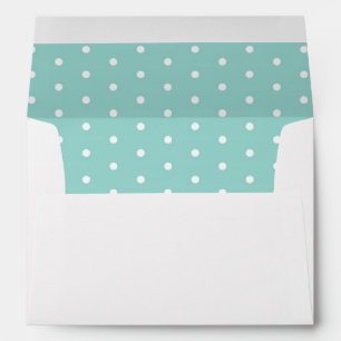 Robin's Egg Blue Jewellery Box with polka dots Envelopes