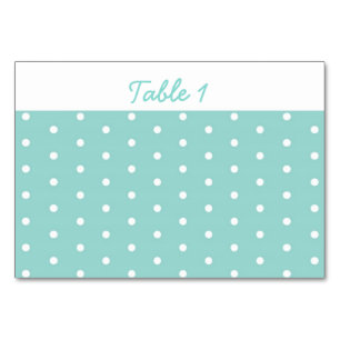 Robin's Egg Blue Jewellery Box with polka dots Table Number