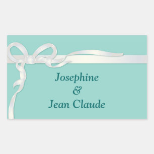 Robin's Egg Blue Jewellery Box with White Ribbon Sticker