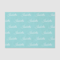 Robins Egg Blue Personalized Tissue Paper