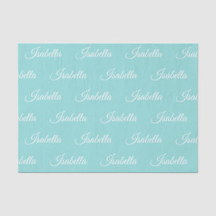 Robins Egg Blue Personalized Tissue Paper