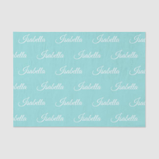 Robins Egg Blue Personalized Tissue Paper