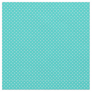 Robin's Egg Blue Teal Cyan Polka Dot Fabric