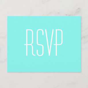 robin's egg blue turquoise aqua blue wedding invitation postcard