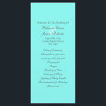 robin's egg blue turquoise aqua blue wedding program<br><div class="desc">robin's egg blue turquoise aqua blue wedding invitations.  Trendy turquoise wedding favours for a chic teal blue wedding reception party.  Aqua blue wedding save the date and teal blue wedding favours.</div>