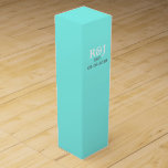 robin's egg blue turquoise aqua blue wedding wine gift box<br><div class="desc">robin's egg blue turquoise aqua blue wedding invitations.  Trendy turquoise wedding favours for a chic teal blue wedding reception party.  Aqua blue wedding save the date and teal blue wedding favours.</div>
