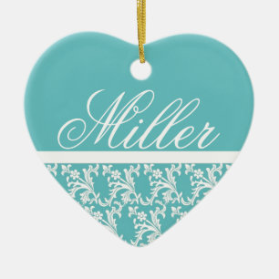 Robins Egg Monogram Ornament