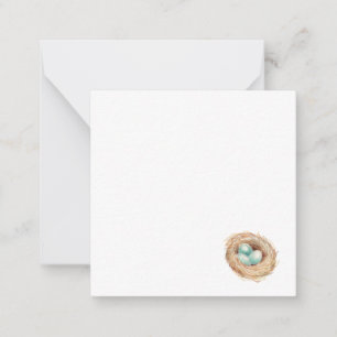 Robins Egg Nest Card Blank Invite Note Letter