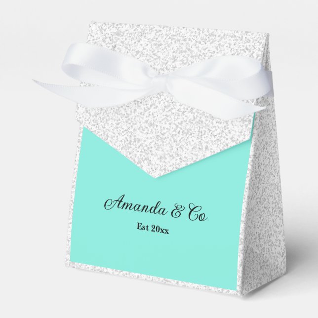 Robin's Egg Purse Bow Bride & Co Favor Box (Front Side)