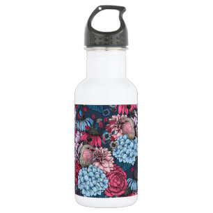 Robins in the garden 3 532 ml water bottle