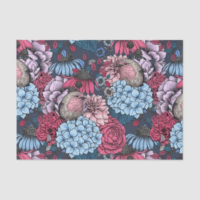 Robins in the garden 3 tissue paper (Front)