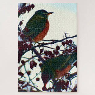 Robins in Winter Jigsaw Puzzle