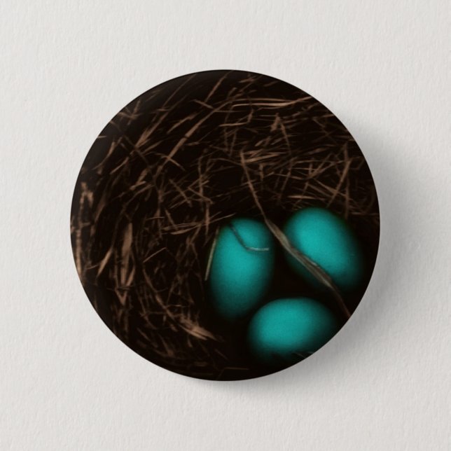 Robin's Nest Photo 2 Inch Round Button (Front)