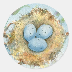 "Robin's Nest" Round Sticker