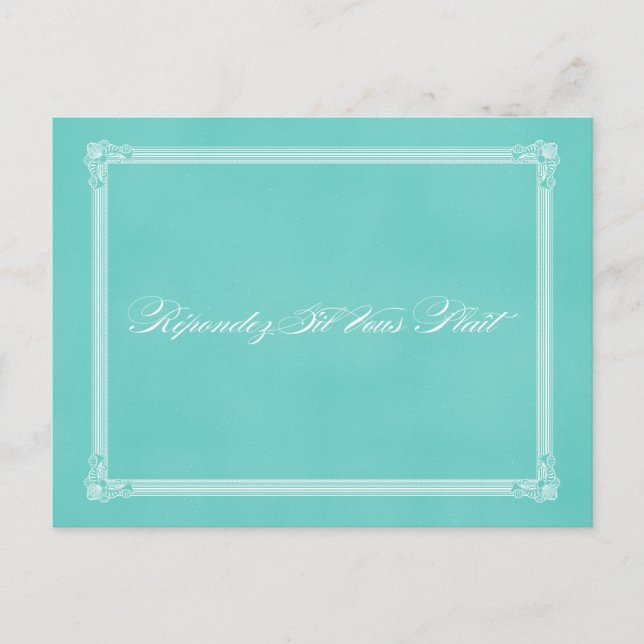 Robin's Oeuf Blue Poster Style carte postale RSVP (Devant)