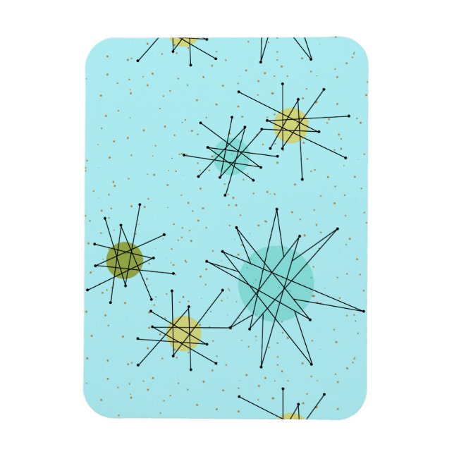 Robin's Oeuf Blue Starbursts Flexible Magnet (Vertical)