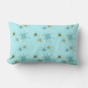 Robin's Oeuf Blue Starbursts Lumbar Coussin