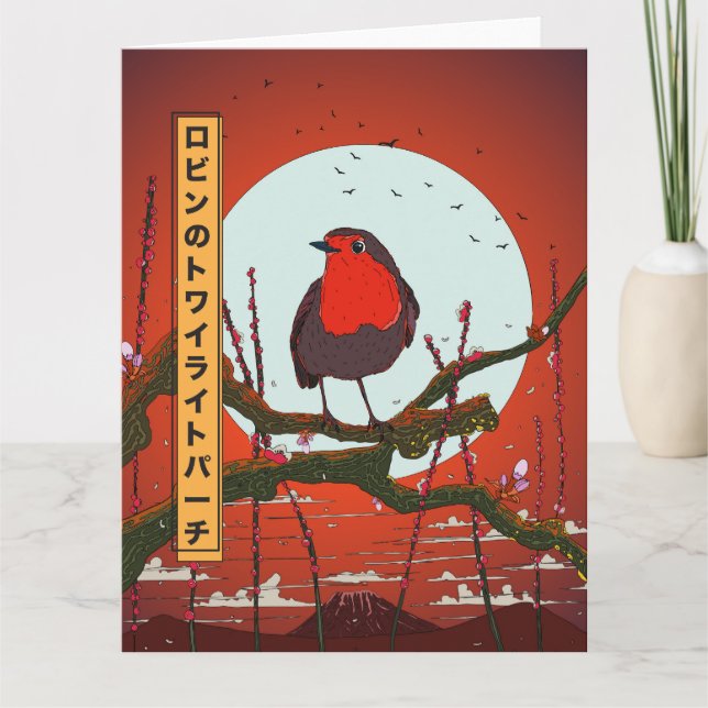 Robin's Twilight Perch Card (Front)