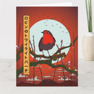 Robin's Twilight Perch Card