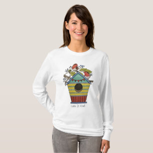 Robins With Blueberries And Birdhouse T-Shirt