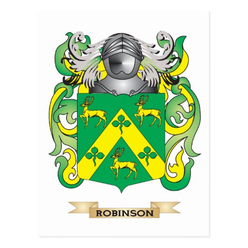 Robinson Coat of Arms (Family Crest) Postcard | Zazzle