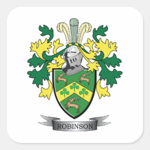 Robinson Coat of Arms Square Sticker